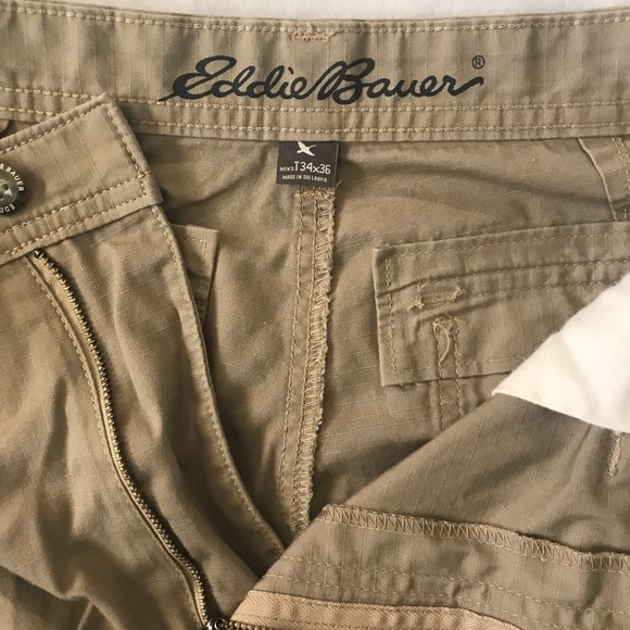 MENS Tan Cargo Pants - Picture 3 of 5